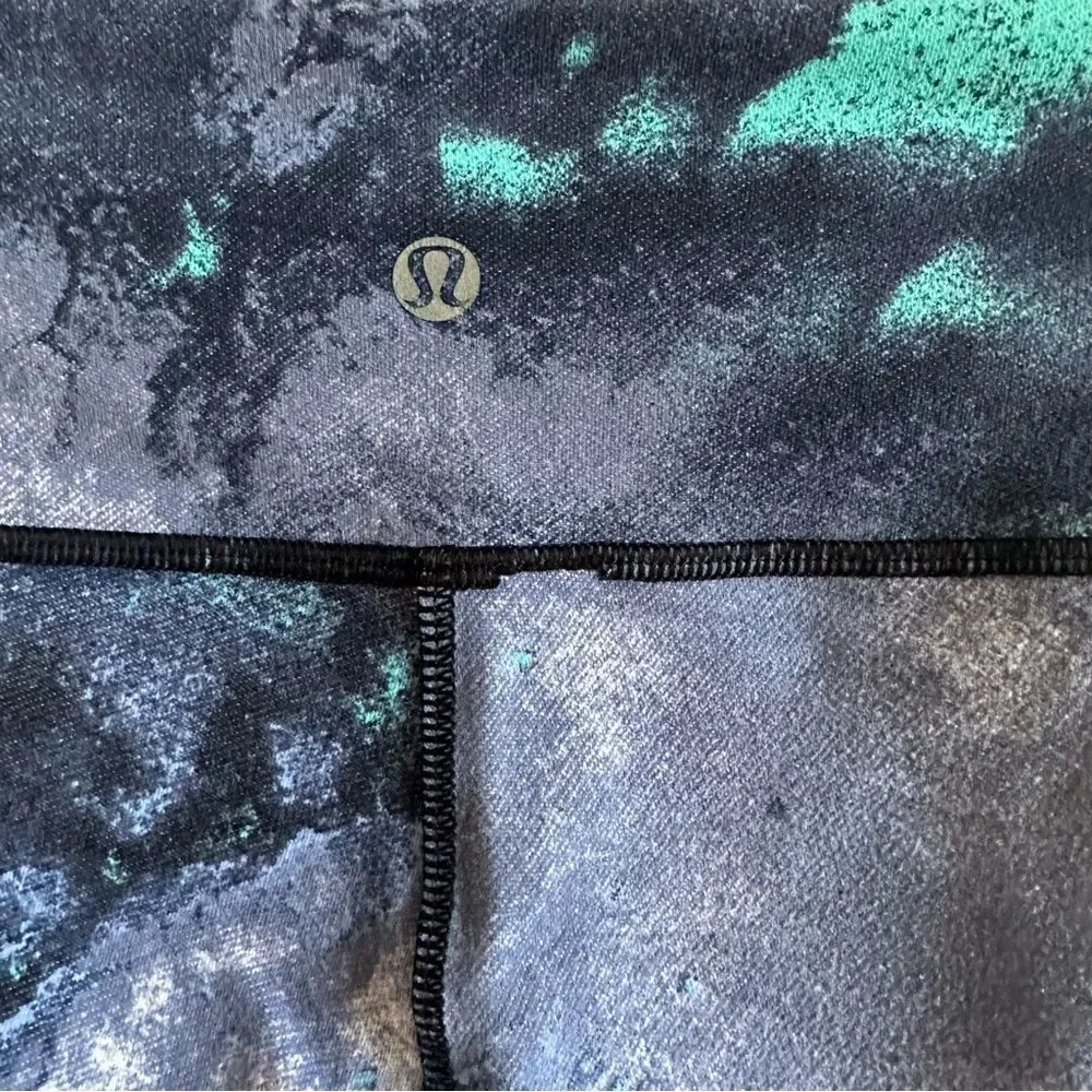 Lululemon Wunder Under Crop Leggings Milky Way Print Luon Size 4